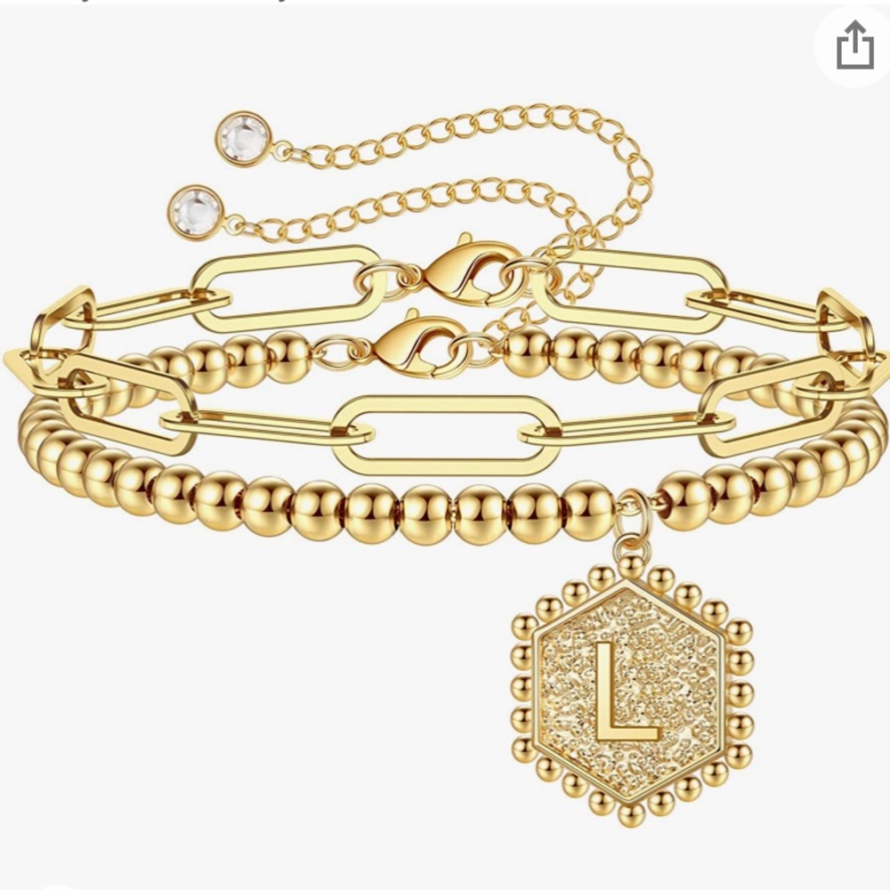 Gold bracelet duo